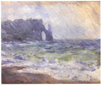 Rain at Étretat by Claude Monet
